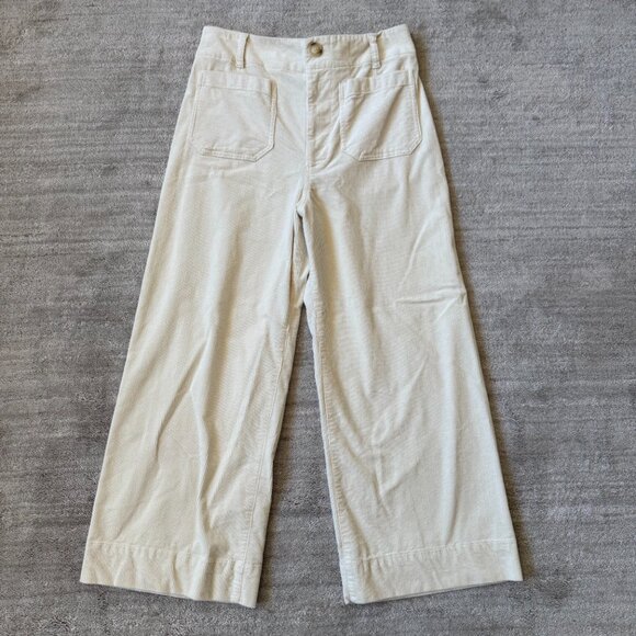 Anthropologie Maeve Colette Cropped Wide-Leg Corduroy Pants - Picture 4 of 11